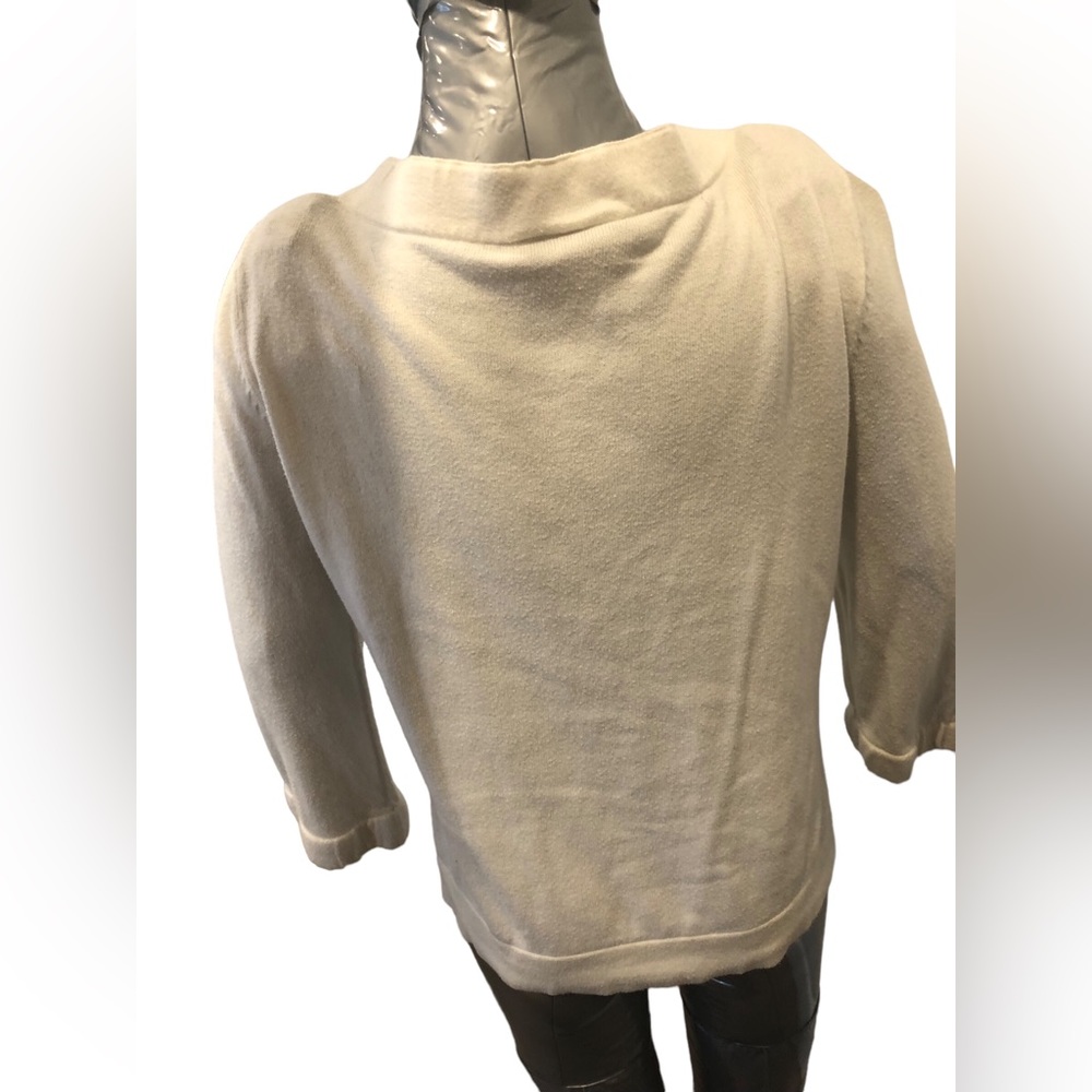 Loft Medium white sweater cardigan  Women’s top blouse - Picture 9 of 9